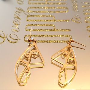 Abstract face earings